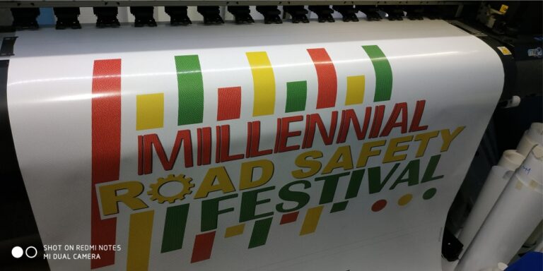 Sticker Oneway Kaca Mobil Millennial Road Safety Festival